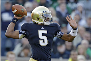 New AP football poll names Notre Dame team No. 1
