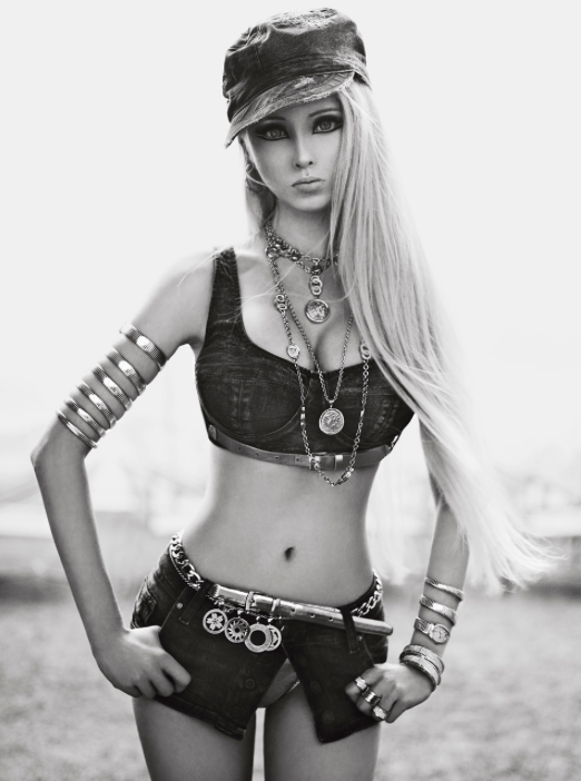 Human Barbie Doll Valeria Lukyanova Poses for V Magazine