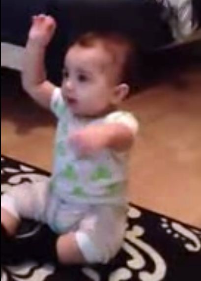 baby dancing the Gangnam Style on YouTube