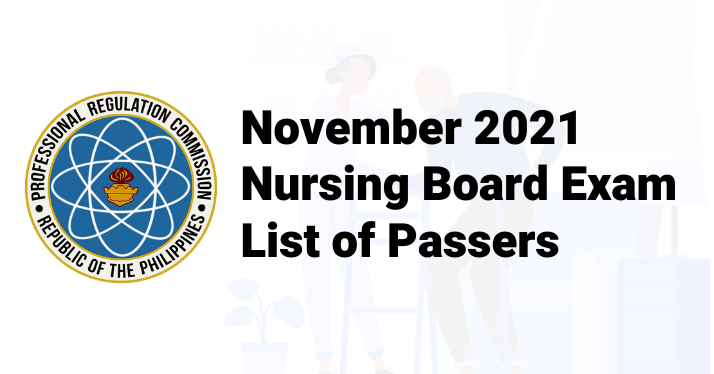 PRC RESULTS: November 2021 Nursing Board Exam Passers